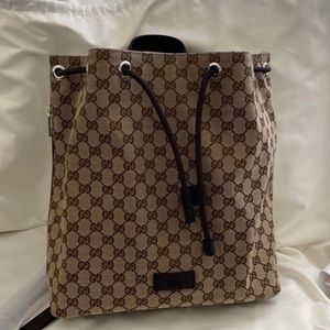 Gucci Brown Monogram Backpack